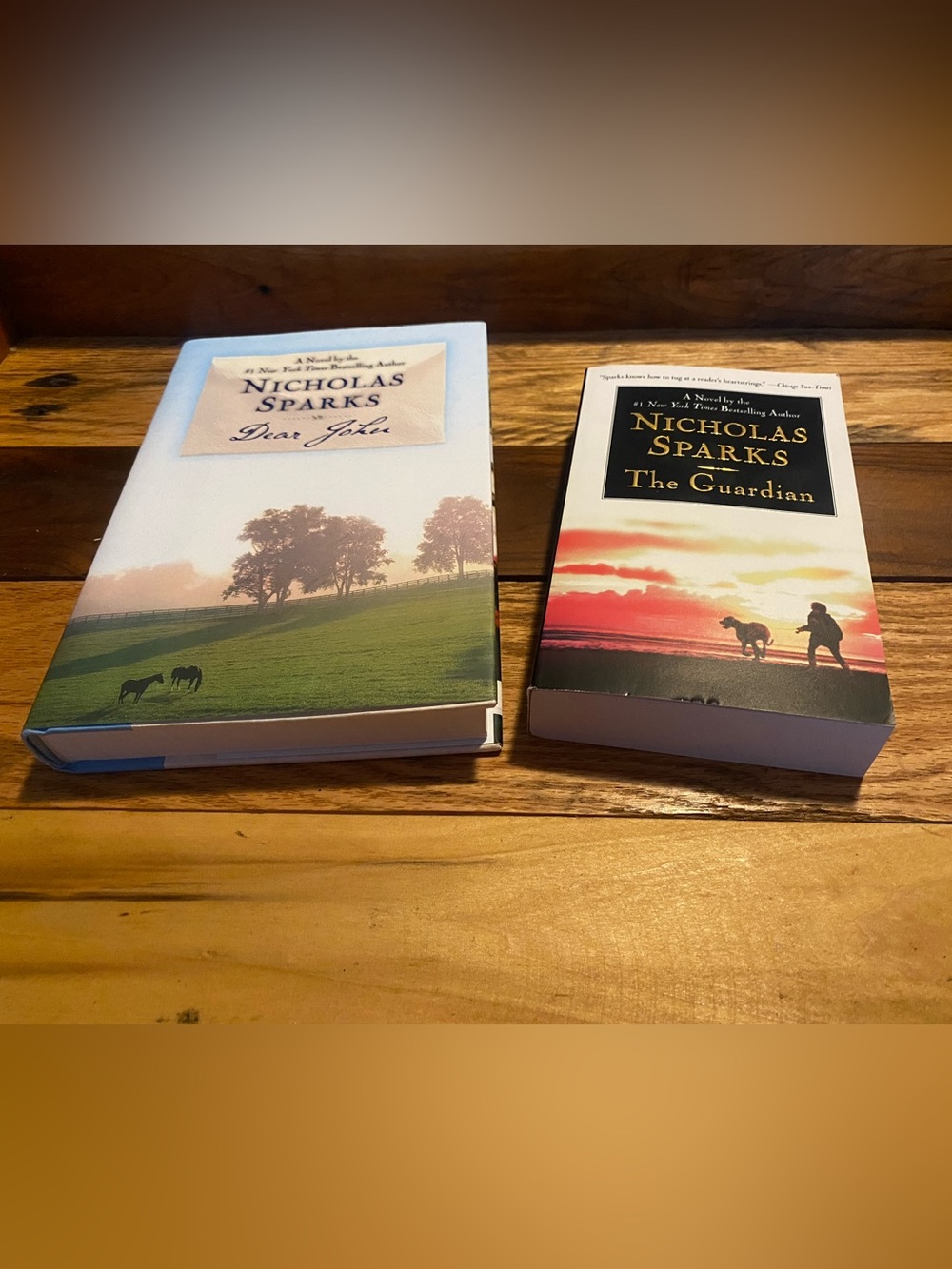 Dear John and The Guardian by Nicholas Sparks Hardback and Paperback Novel set